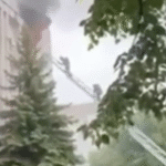 У Вінниці загорілася будівля ТЦК